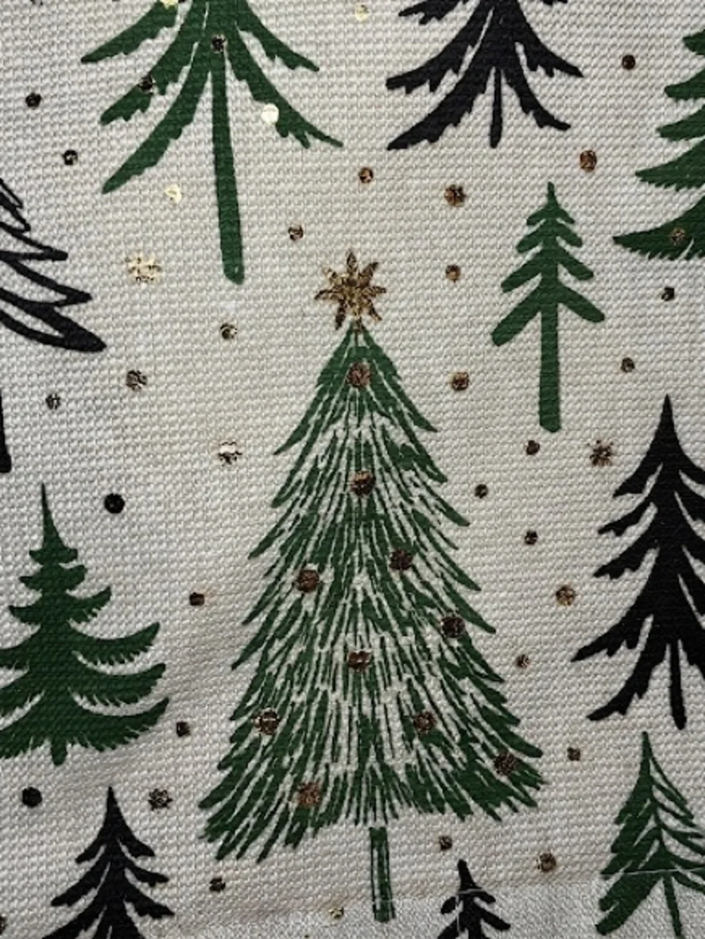 NWT Cupcakes and Cashmere Winter Pine Tree Kitchen Towels Set of 3 Green & Plaid